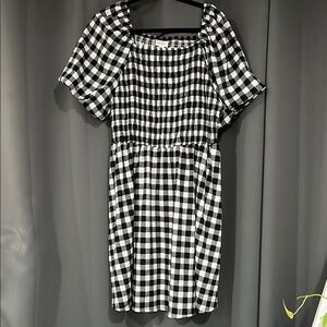 Black and White Checkered Dress